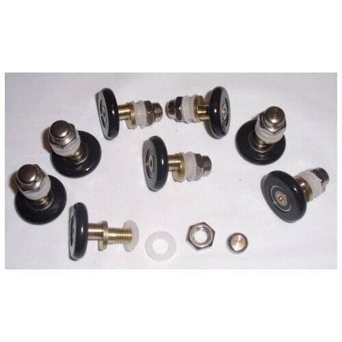 SET OF 8 SHOWER DOOR ROLLERS RUNNERS WHEELS PULLERS 25mm set of 8