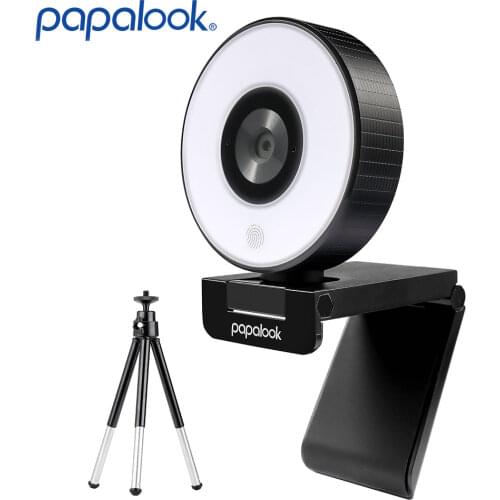 [Original]AUSDOM PA552 Webcam HD 1080P Fixed Focus USB Web Camera with Microphone Light Tripod for PC Twitch Skype OBS Steam
