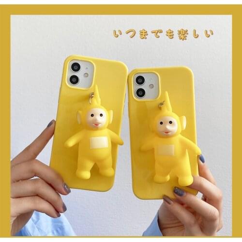 Hot Cartoon UK Cute Teletubbies Pinch Phone Case For iPhone 12 mini 11 Pro X XS Max XR 7 8 Plus Cover for iphone 12promax Capa