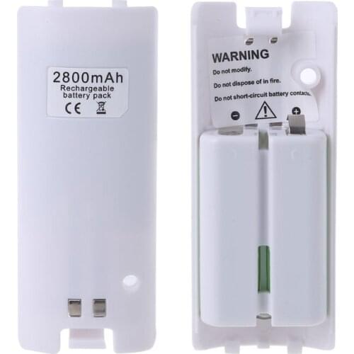 Game Console Power Bank 2Pcs Rechargeable Battery with 2800mAh Capacity Black White Battery Power Set