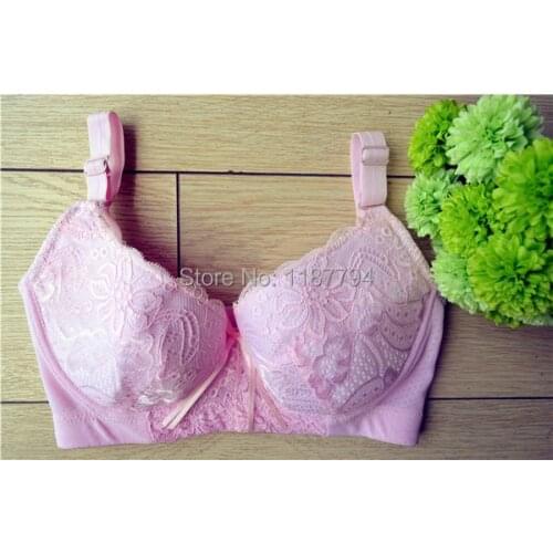 Sexy Womens Embroidery Lace Large Big Cup 34 36 38 40 C D E Bra Adjustable Lady Girl Plus Size Underwear Push Up Ultra Thin DN1