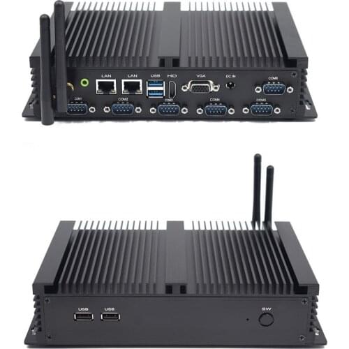 Desktop Intel Computer Celeron J4125 Industrial Mini ITX PC RS232 485 COM Dual Display Intel Lan Linux SIM Card 4G GPIO Onboard