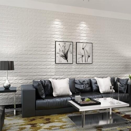 Pvc self adhesive Waterproof thickening 3d three-dimensional wall stickers living room background wall wallpaper fashion
