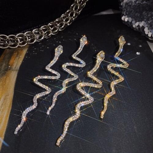 Snake earrings trendy European and American temperament exaggerated long earrings Fashion Simple exquisite New Earrings