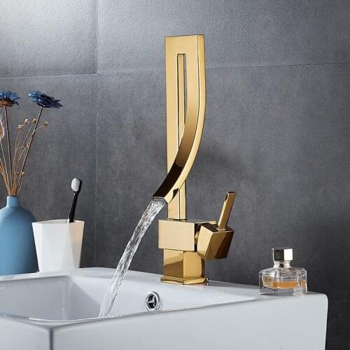 Bathroom Basin Faucets Gold Brass Sink Mixer Water Tap Hot & Cold Lavatory/Toilet Crane Vessel Free Shipping Chrome/Nickel/Black