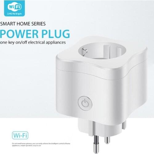 ALLOYSEED WiFi Smart Socket EU Plug 100-240V 10A Smart Home Remote Control Smart Timing Switch Plug For Google Home/Amazon Alexa
