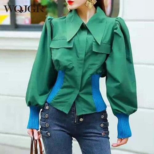 Блузки с воротником WQJGR China At AliExpress