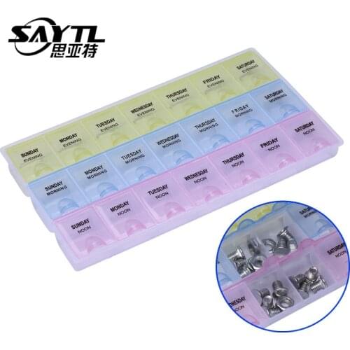 Storage Box 21 Slots Nail Ornaments Small Items Earrings Beads Jewelry Accessories Storage Case Organizer Screw Container DIY