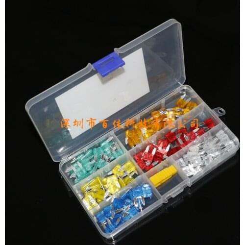 120Pcs 6 kinds specifications × 20pcs car fuse + fuse box, insert type small fuse box combination