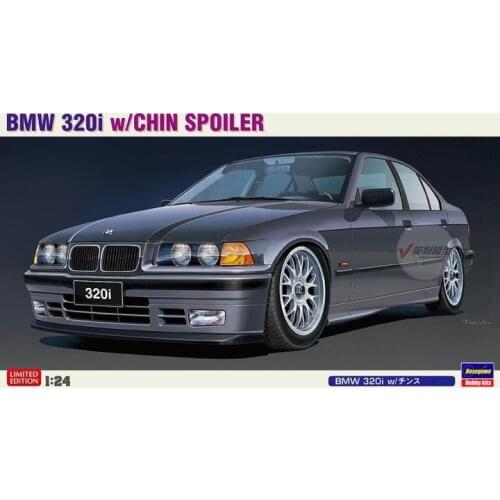 1/24 Hasegawa Plastic Assembly Car Model BMW 320i Car with Spoiler Toy Static Model DIY Assembly Kit #20491