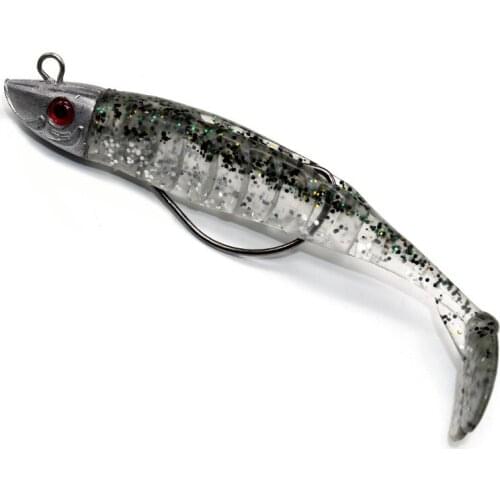 1PCS Fishing Lure Jig Fish Lead Head 90mm/15g 110mm/25g Jigging Soft Bait Fishing Tackle Pesca