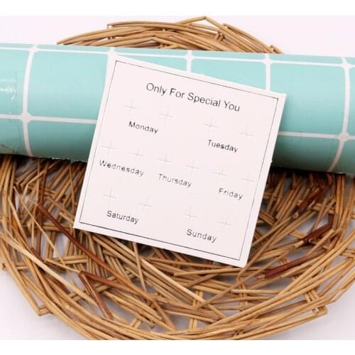 New Jewelry Earring Gift Clip Packaging Card 100pcs 7.3x7.3cm Calendar Note Ear Studs Cardboard Cards Jewelry Holder Stand