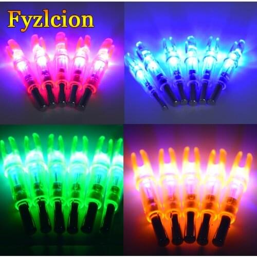 12pcs Hunting Archery OD6.2mm Lighted Arrow Nocks LED Nock Recurve Compound Bow Arrows Archery accessories