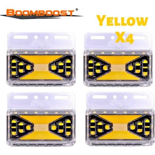 4pcs 1 Box Engineering Plastic Water Side Light 24V 6D 30LED 4 Kinds of Shining (24pcs always on+6pcs ground light) Waterproof