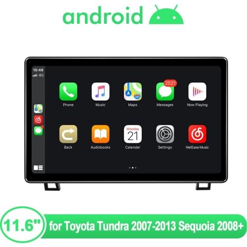 Autoradio Android 10 Car Radio Stereo 1920*1080 Head Unit For Toyota Tundra 2007 2013 For Sequoia 2008+ Carplay Android Auto