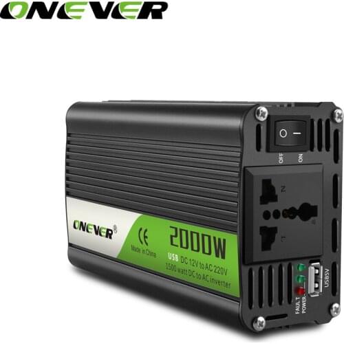 USB charge 2000W Watt DC 12V to AC 220V Portable Car Power Inverter Charger Converter Adapter DC 12 to AC 220 Modified Sine Wave