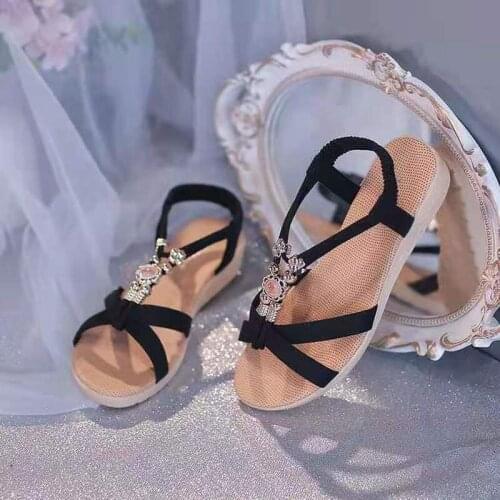 Ladies Slope Heel Sandals Summer Women Sandals Womens Shoes Classic Gladiator Beach Casual Ladies Retro Pedal Sandals