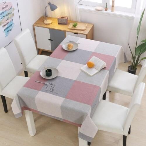 Decorative Table Cloth Rectangular Cotton Linen Tablecloths Waterproof Oilproof Dining Table Cover Tea Table Cloth Plant Flowers