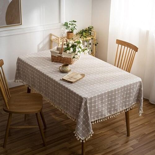 Nordic ins decorative table cloth modern minimalist coffee table plaid tablecloth small fresh rectangular tablecloth