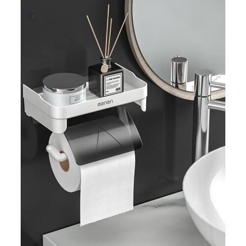 Kitchen Roll Paper Accessory Wall Mount Toilet Paper Holder Bathroom tissue accessories rack holders Self Adhesive Wall Mount