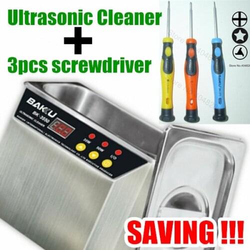 SAVING!!! Stainless Steel ultrasonic cleaner +3 size/lot Precision Screwdriver