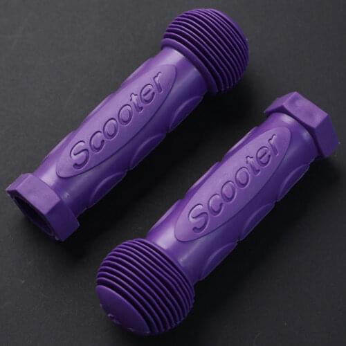 Purple Children Kid Bike Bicycle Skateboard Scooter Anti-skid Rubber Grip Handlebar 120*40mm 2pcs/pair