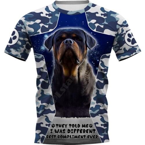 Rottweiler 3D Printed t shirts women for men Summer Casual Tees Short Sleeve T-shirts Short Sleeve Drop Shipping 05
