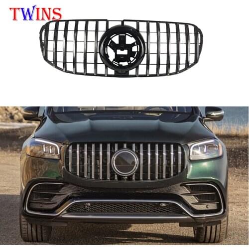 Racing Grille GT Style Fit for Mercedes GLS X167 2020+ Maybch ABS Front Bumper Hood Vertical