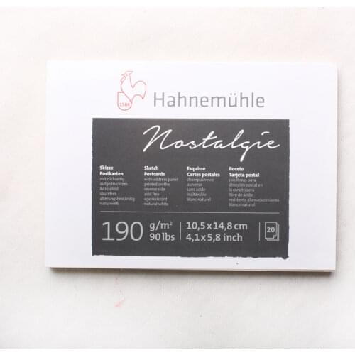 Germany Imported Hahnemuhle Sketch Watercolor Paper Postcard Sketchbook Greeting Card 190g 20 Sheets/book