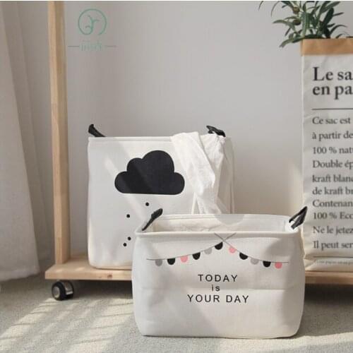 INS Large Baby Toys Canvas Bear Laundry Hanging Drawstring Bag Household Pouch Bag Housekeeping Toys