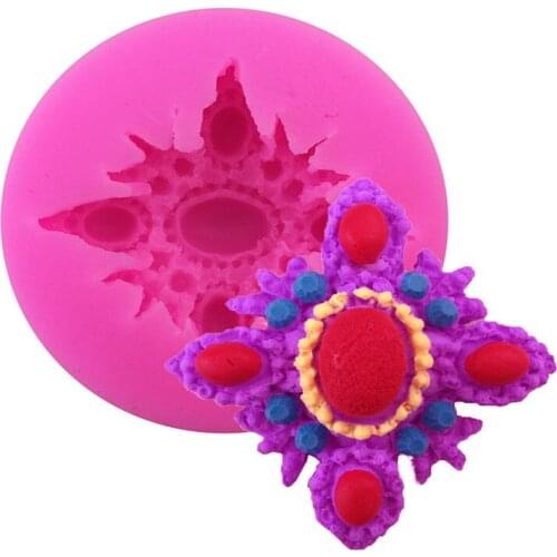 Baking tools for cakes New Arrival Gem Design 3D Silicone Mold Chocolate Fudge Cake Decorating Tools F0763