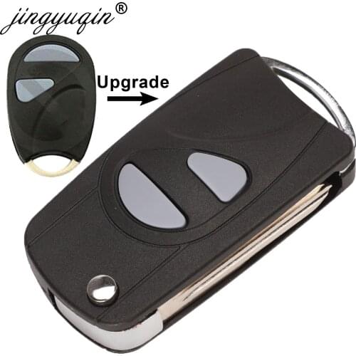 Jingyuqin 10pcs 2Buttons Modified Flip Key Case for Suzuki Wagon R Remote Blank Keys ABS Shell