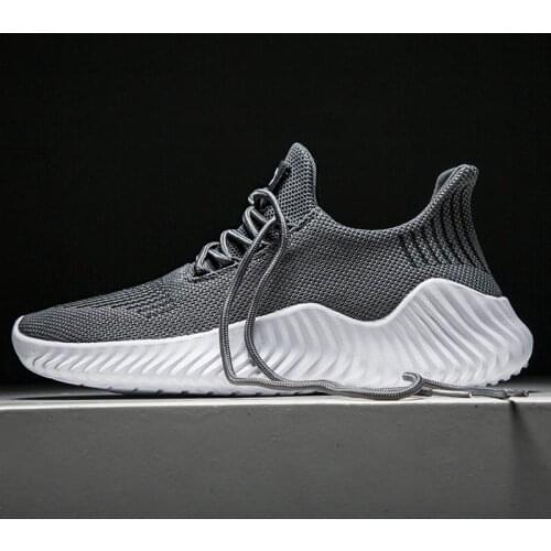 Large Size Summer Tennis Mens Gym Shoes Sport Man Sports Shoes for Men Running Shoes Man Sneakers Gray Athletic Trainers B-366