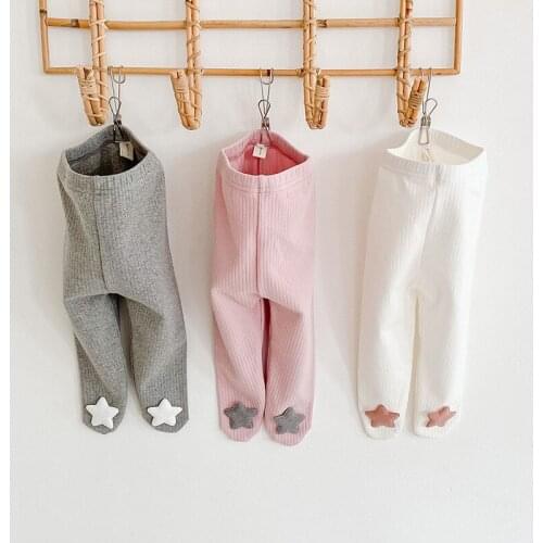 Melario Newborn Baby Girls Pants Solid Four Seasons Baby Cotton Soft Girl Pants Baby Girls TRousers Pants 0-24M