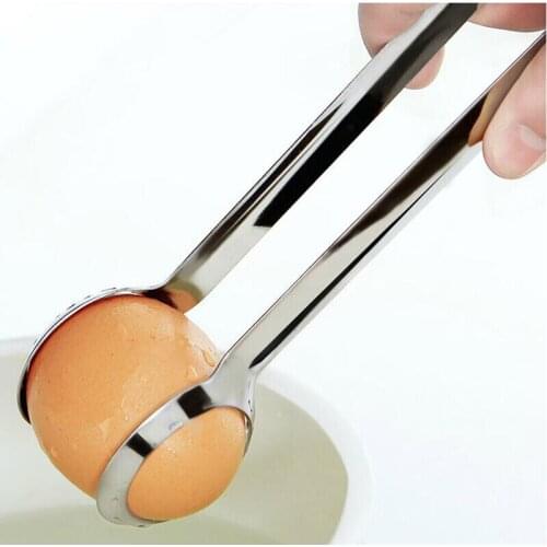 Multifunction Stainless Steel Egg Clip Egg Tong Kitchen Gadgets Easily Pick-up Boiled Eggs Baking Accessories