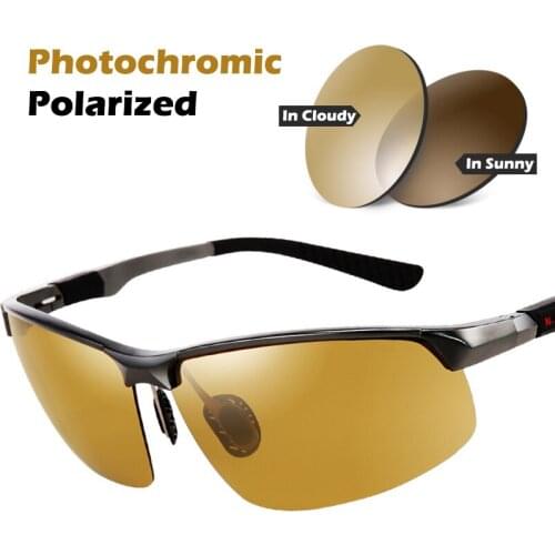 Mens Day Night Photochromic Polarized Sunglasses Male Sunglasses Male Riding Cycling Driving Fishing Night Goggle UV400 Glasses
