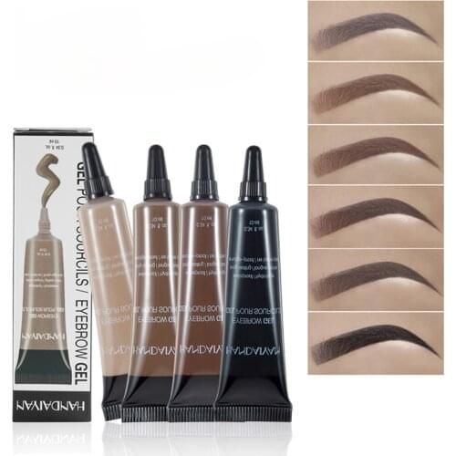 New Waterproof Eyebrow Cream Tatoo pen Pigment Lasting Natural Non Discoloring cosmetic Black ang Brown