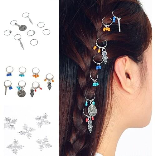 New Hair Charms Set, Different Styles, Braids, Dreadlock, Beads, Clips, Rings, Jewelry, Clasps, Accessories