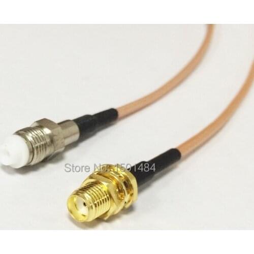 New SMA Female Jack Connector Switch FME Female Jack Convertor RG316 Cable 15CM 6" Adapter