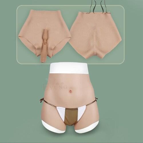 Silicone Panties Man Gaff Strap Camel Toe Panty Fake Vagina Hip Up Enhance Underwears For Transgender Crossdresser Drag Queen
