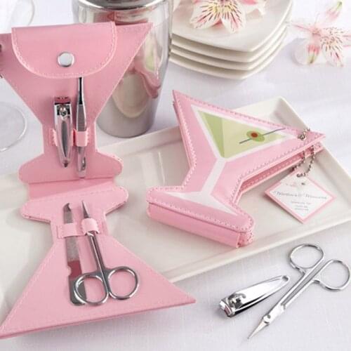 Bridal shower favors Wedding Favors A Cute goblet Manicure Set Good for Wedding or Birthday gift Free shipping 100sets/lot