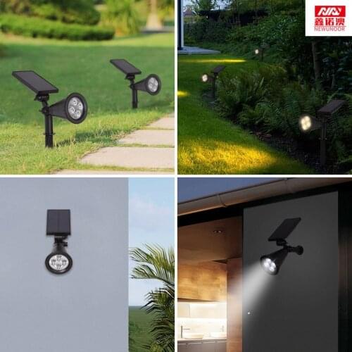 LED Solar Garden Spot Light Outdoor Sun Powered ABS Lamp Waterproof IP65 Landscape Lighting For Pathway Yard Lawn Decration