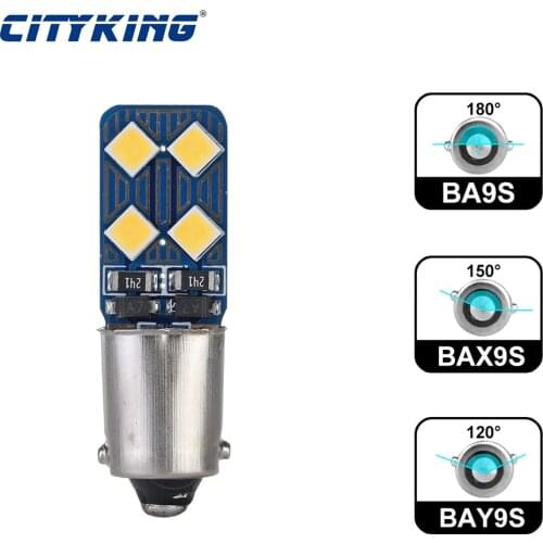 LED BA9S T4W 3030 SMD 8 LED BAY9S BAX9S Light Bulb for Car Car Styling Reading Light Side Marker Light White DC 12V