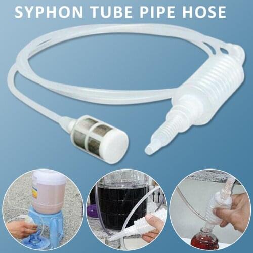 Syphon Tube Pipe Hose 2M Transfer Pump Plastic Wine Distiller Tube For Kitchen Home Brew Brewing Food Wine Beer Making Tool