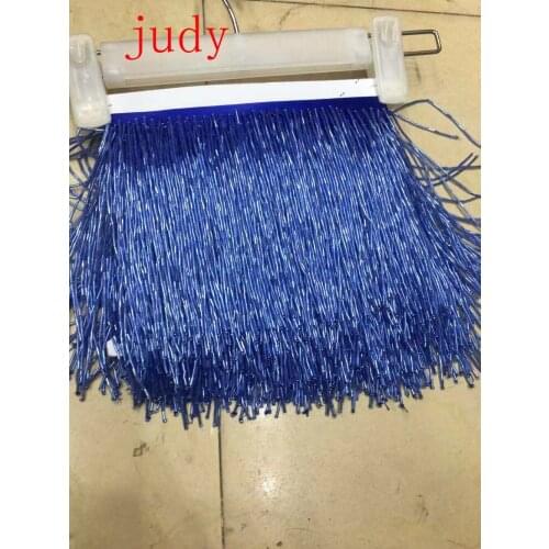 Stock 5yard/bag ym177# 15cm Light blue tube tassel ribbons are used in traditional festival accessories on the fashion stage