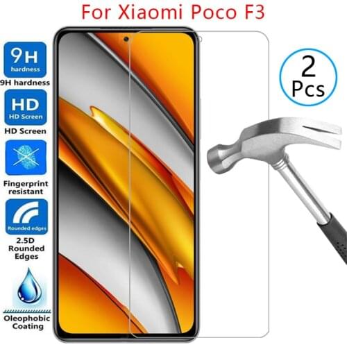 9d tempered glass screen protector for xiaomi poco f3 case cover on ksiomi pocof3 f 3 3f protective phone coque bag accessories