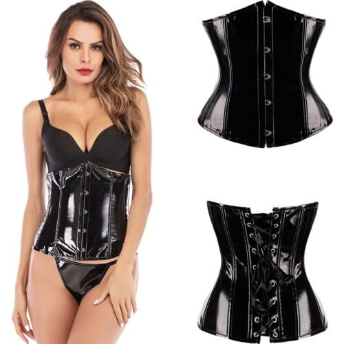 Women Sexy Corset Underbust Waist Cincher Corsets Black White Red Gothic Corset Top Bustier Plus Size Corpete Corselet