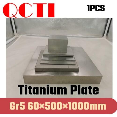 1pcs Gr5 Titanium Alloy Plate Ti Sheet 60*500*1000mm 6al-4v For DIY OEM Metalworking Supplies