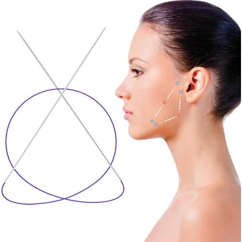 Korea V Lift Chin Cheek Pcl Fox Eye Pdo Double Needle Arm Thread Molding Cog Professional Eyebrow 20g Face Care Lifting 1pc/bag