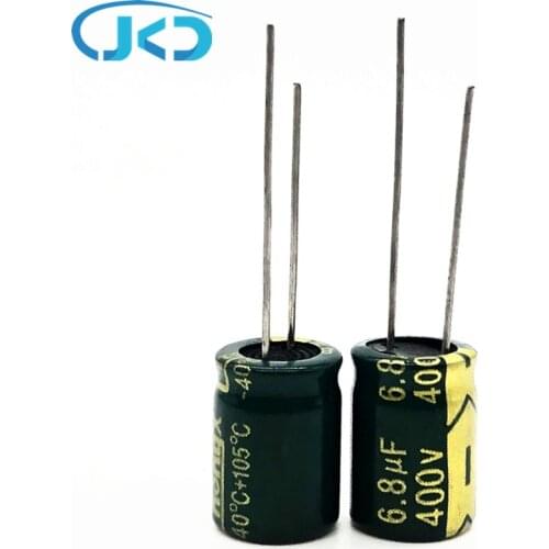 10pcs/lot 400V 6.8uf high frequency low impedance 10*13mm 20% RADIAL aluminum electrolytic capacitor 6800NF 20